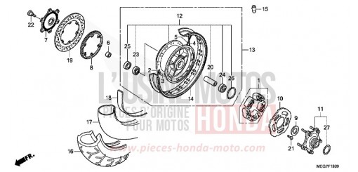 HINTERRAD (VT750C2S/CS) VT750CSC de 2012